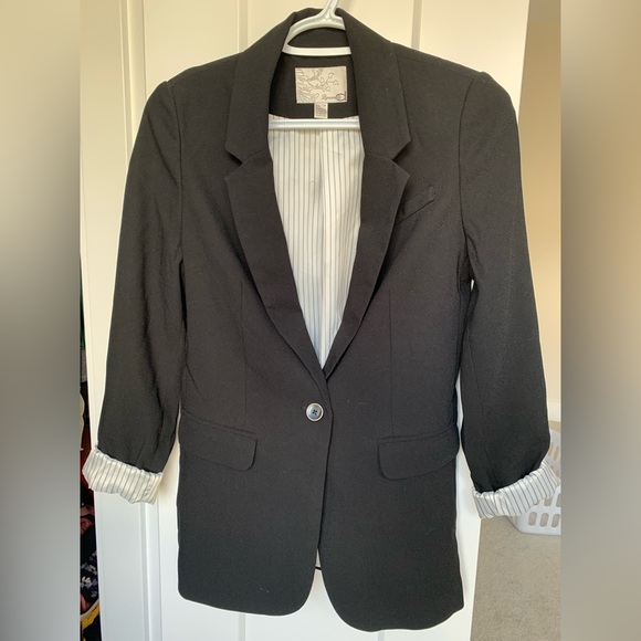 Black Dynamite Blazer with Striped Lining - Picture 2 of 7